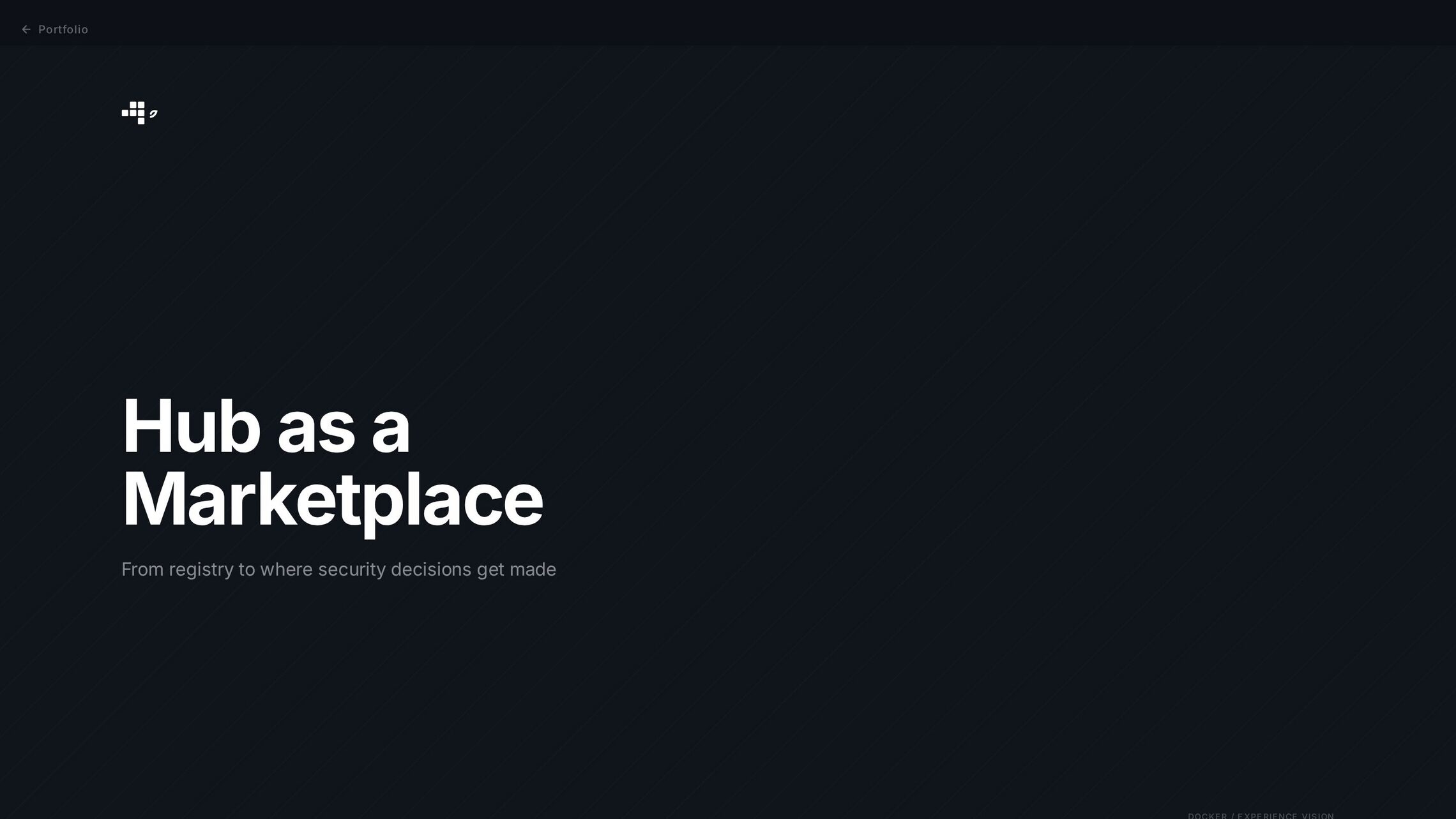 Hub as a Marketplace — vision deck